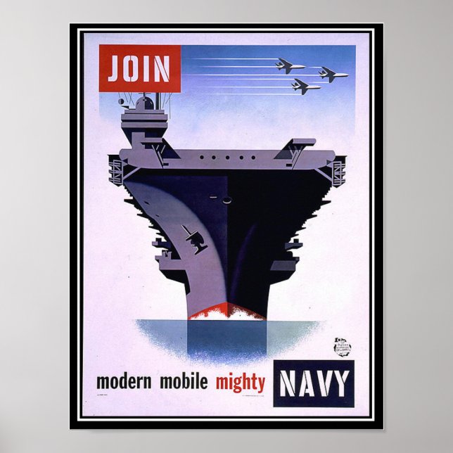 Póster Retro Vintage Únete a la Armada (Frente)