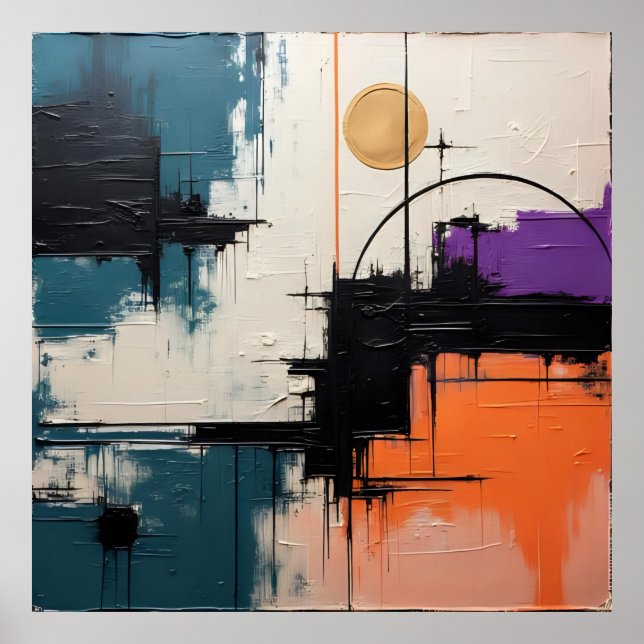 Póster Retro Wave Design 03 - Papel Poster (Frente)