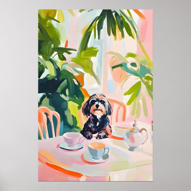 Póster Retro Wirehaired Pointing Griffon Poster (Frente)