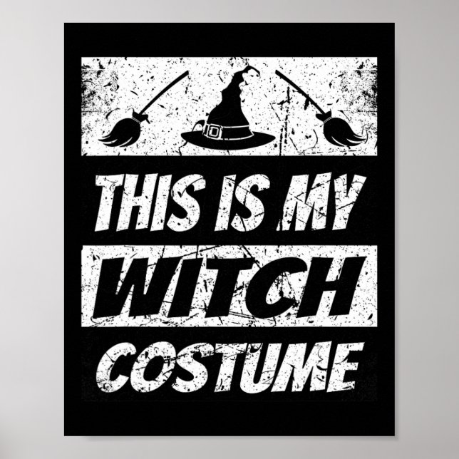 Póster Retro Witch Halloween Grupo Costume Spook (Frente)