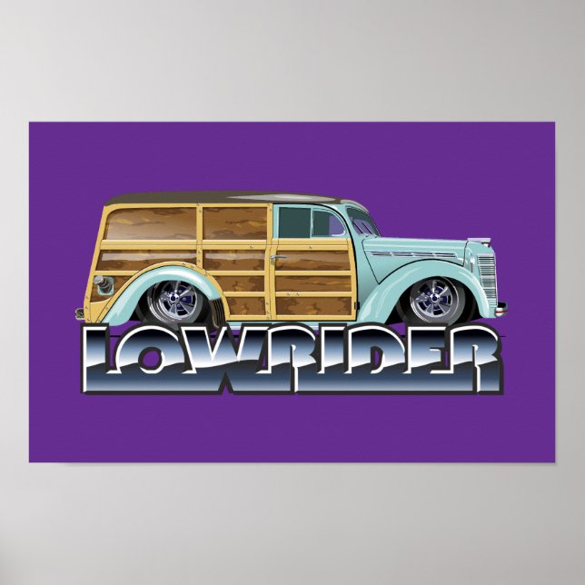 Póster Retro Woody Lowrider (Frente)