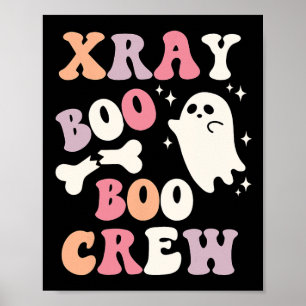 Póster Retro Xray Boo Boo Crew Ghost X ray Technician Hal