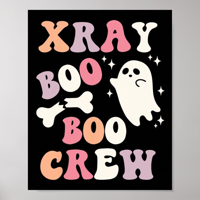 Póster Retro Xray Boo Boo Crew Ghost X ray Technician Hal (Frente)
