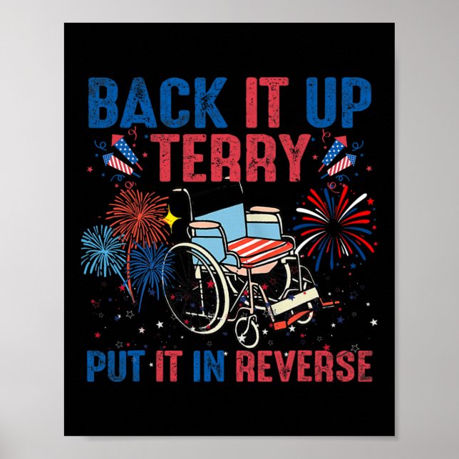 Póster Retrocede Terry Ponlo Al Revés Fuegos Artificiales (Frente)
