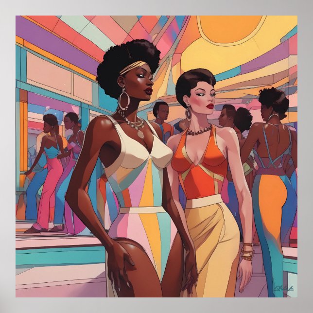 Póster Retrowave Party 1980 (Frente)