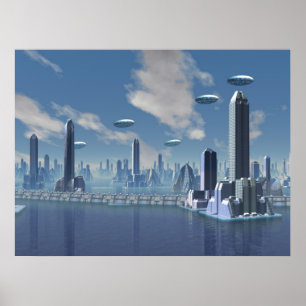 Póster Returning Home Scifi Art Print