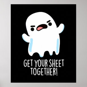 Póster Reúna tu hoja con el divertido Ghost Pun Dark BG