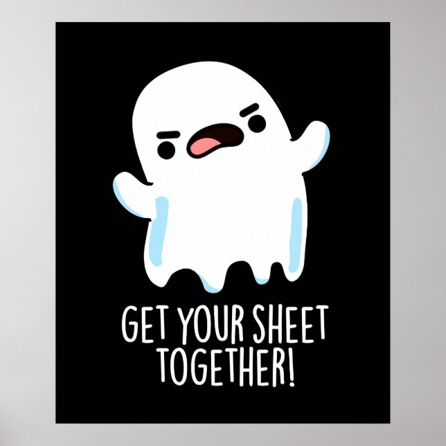 Póster Reúna tu hoja con el divertido Ghost Pun Dark BG (Frente)