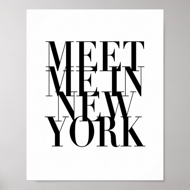 Póster Reúnete conmigo en Nueva York (Frente)