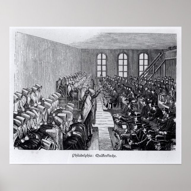 Póster Reunión Cuáquera, Filadelfia (Frente)