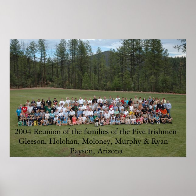 Póster Reunión de 2004 Cinco irlandeses (Frente)