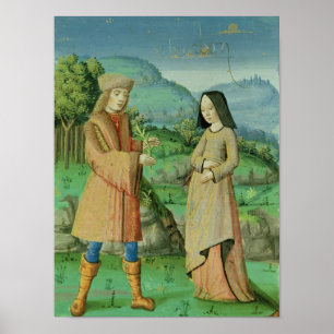 Póster Reunión de Aeneas y Anne, hermana de Dido