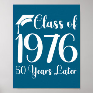 Póster Reunión de clase camiseta 1976 50 años después