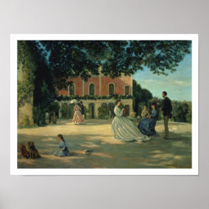 Póster Reunión de familia en la terraza en Meric, 1867