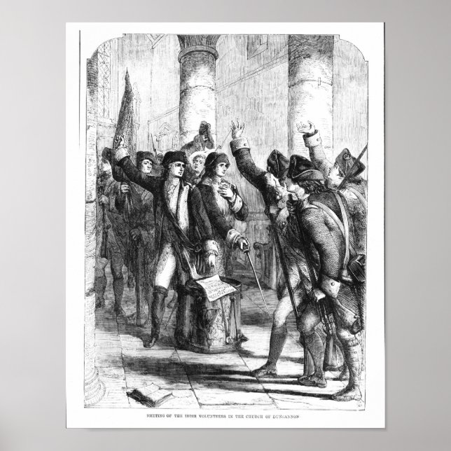 Póster Reunión de los Voluntarios Irlandeses (Frente)