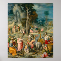 Reunión de Manna - Poster Bella Artes Bacchiacca