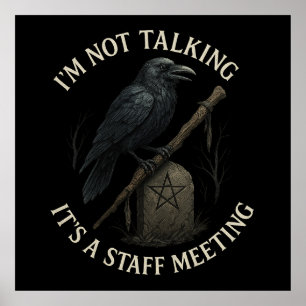 Póster Reunión de personal de Raven sin hablar Poster