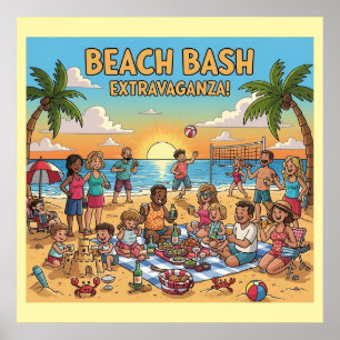Póster Reunión de playa