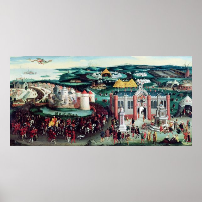 Póster Reunión en el campo de la tela de oro (Frente)