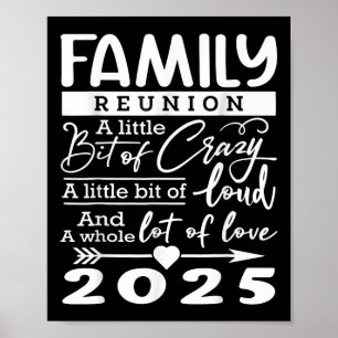 Póster Reunión familiar 2025 Divertidos amantes de la fam