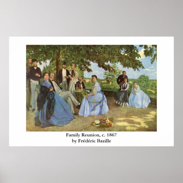 Póster Reunión familiar de Frédéric Bazille (Frente)