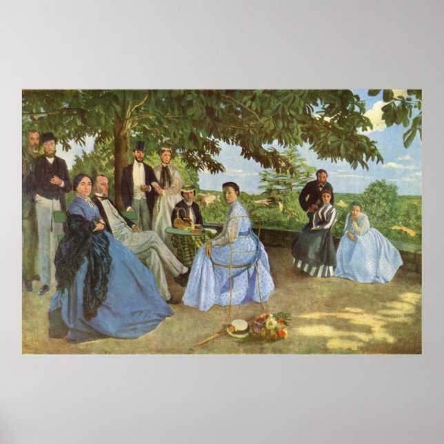Póster Reunión familiar de Frédéric Bazille (Frente)