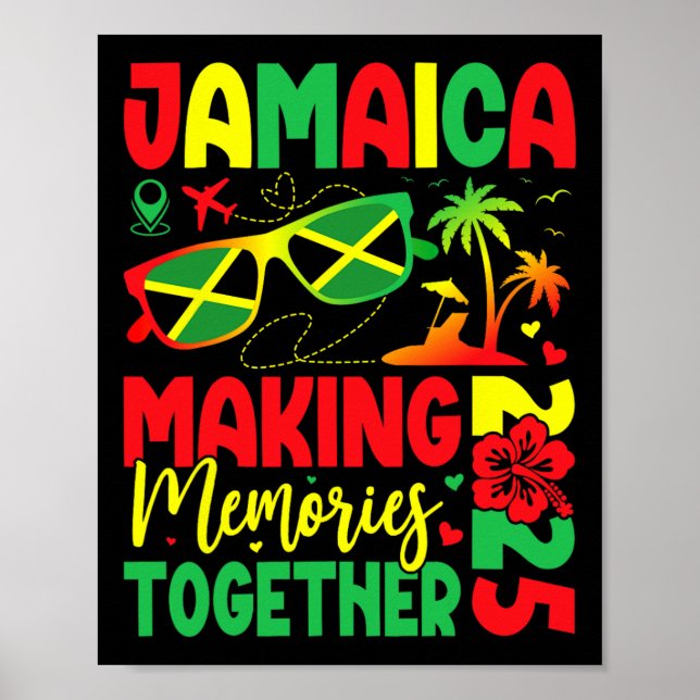 Póster Reunión familiar de Jamaica 2025 haciendo Recuerdo (Frente)