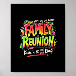 Póster Reunión Familiar Viaje de Reencuentro Pasándolo Bi