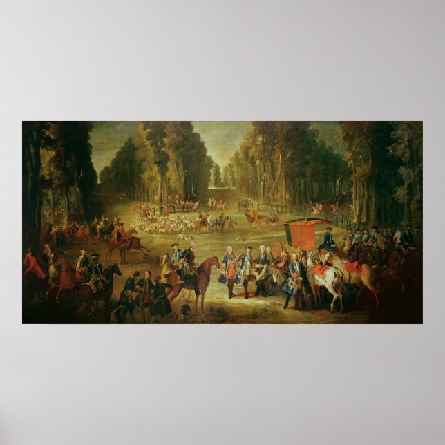 Póster Reunión para la caza del Puits-du-Roi en Compiegne (Frente)