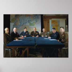 Póster Reunión Suprema de Mando Aliado - Londres - 1944