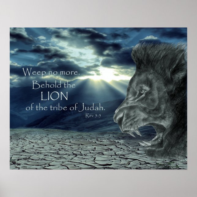 Póster Rev 5:5 He aquí el león (Frente)