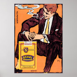 Póster REVAL CIGARETTES Naturrein Cigaretten anuncio alem
