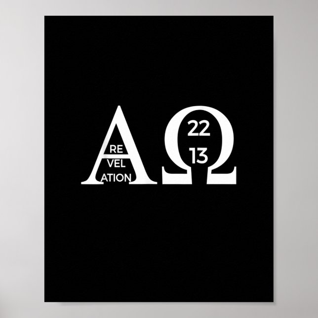 Póster Revelación 2213 Alpha Omega T-Shirt Bible Christia (Frente)