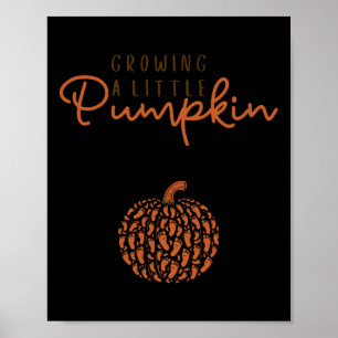 Póster Revelación de embarazo de una pequeña calabaza en