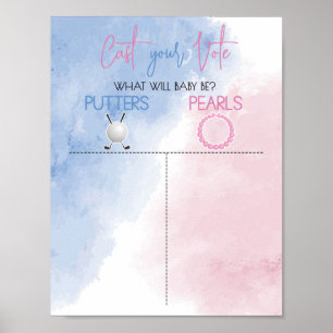 Póster Revelación de género de putters o Pearls pronuncia