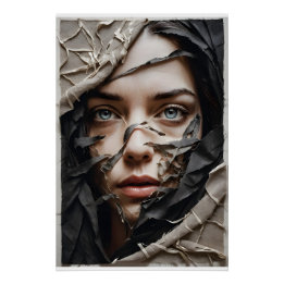 Póster Revelación de la cara textil