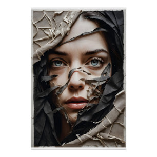 Póster Revelación de la cara textil