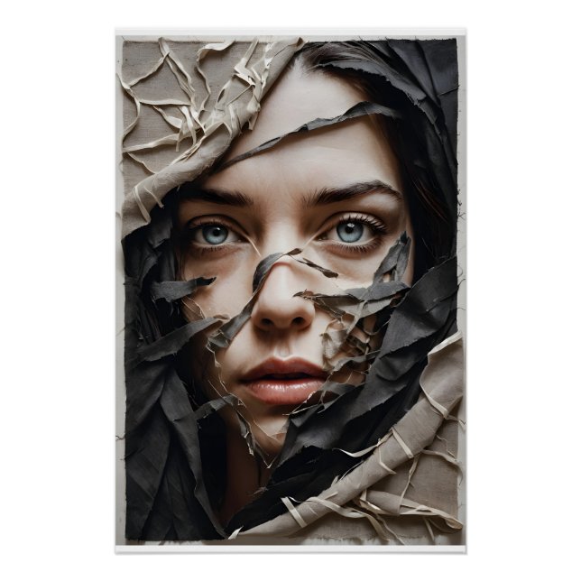 Póster Revelación de la cara textil