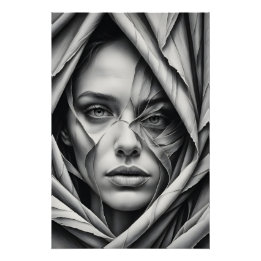 Póster Revelación de tela desgarrada