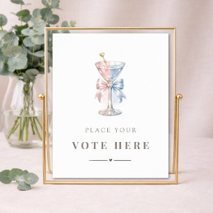 Póster Revelación del género de Elegant Martini Vote aquí