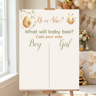 Póster Revelación del sexo de Baby Bee: Vota Niño o Niña