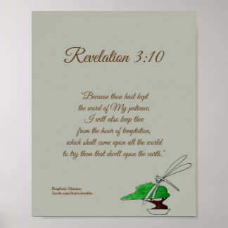 Póster Revelation 3:10 (KJV)