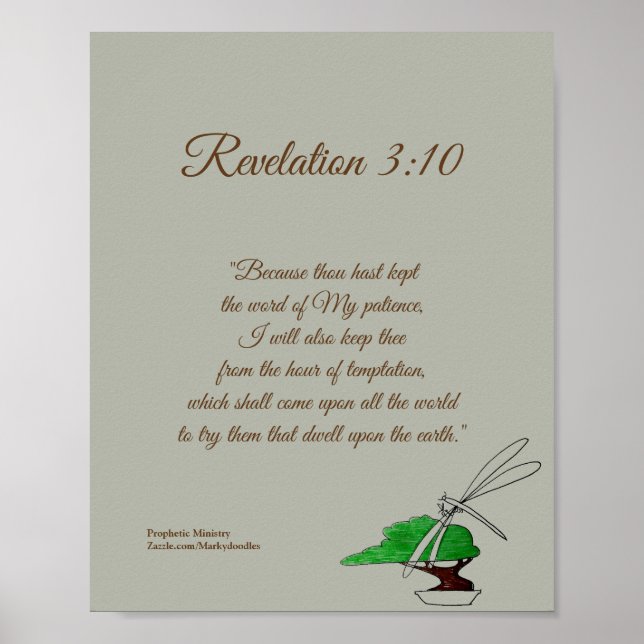 Póster Revelation 3:10 (KJV) (Frente)