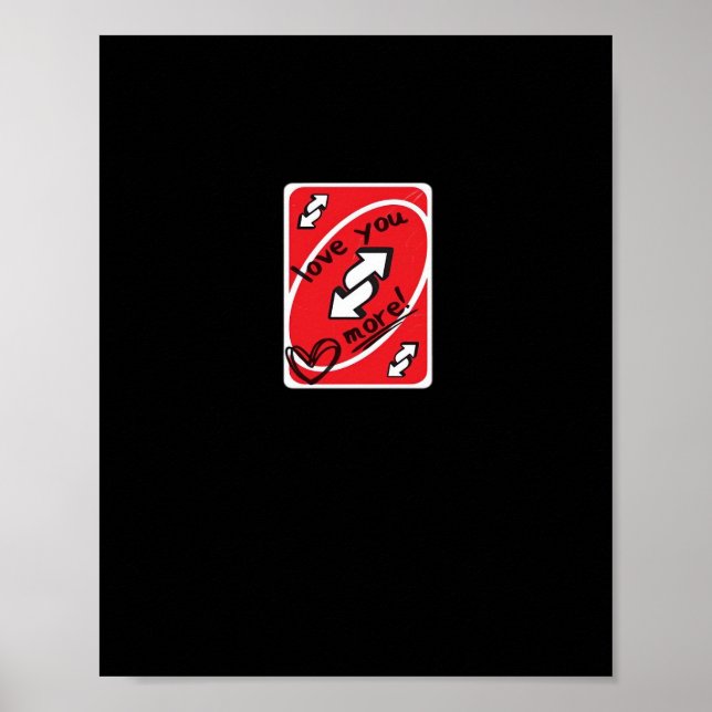 Póster Reverse Card Love You More Funny Playful Style  (Frente)