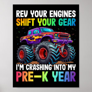 Póster Revertir Sus Motores Cambiar Mi Año Prek - 100 Día