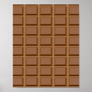 Póster Revestimiento de chocolate marrón
