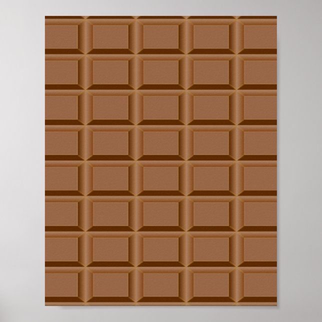 Póster Revestimiento de chocolate marrón (Frente)