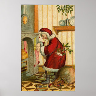 Póster Revestimiento de Santa Filling de época