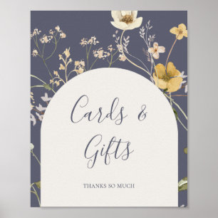 Póster Revestimientos de flores silvestres de primavera y