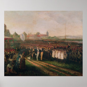 Póster Review of the National Guard and the Fire